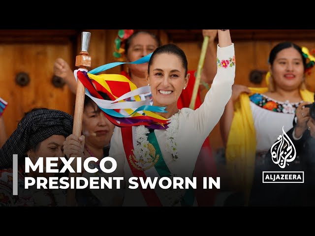 ⁣Claudia Sheinbaum sworn in as Mexico’s first female president