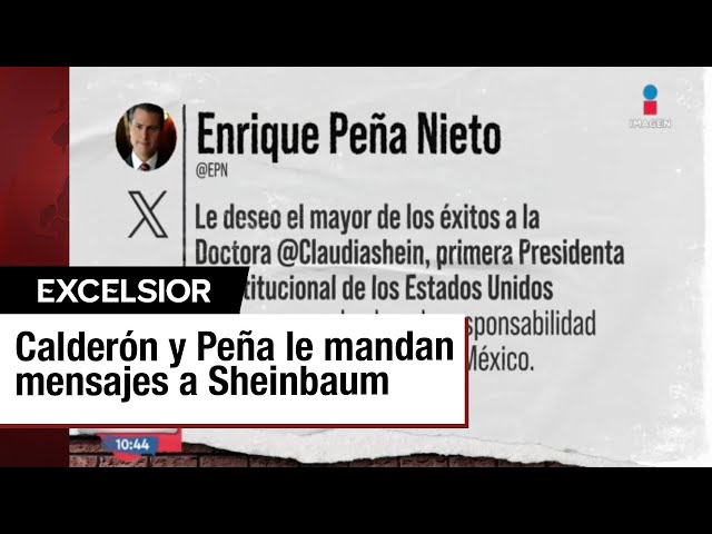 ⁣Enrique Peña Nieto y Felipe Calderón felicitan a Claudia Sheinbaum