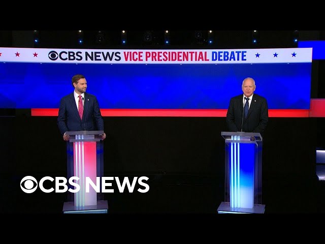 ⁣CBS News vice presidential debate between JD Vance and Tim Walz | Full Video