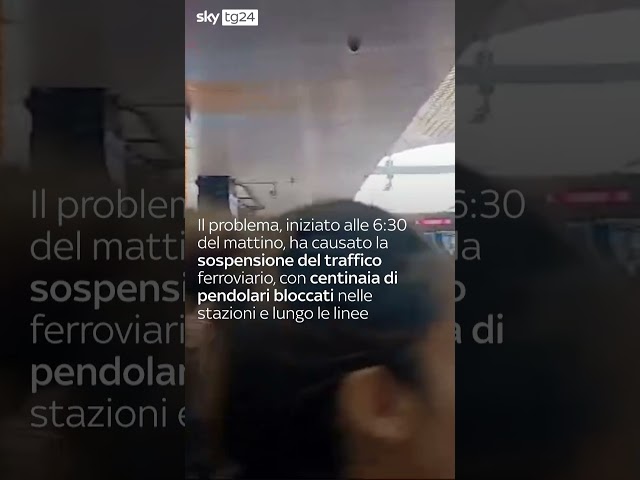 ⁣Guasto alla linea ferroviaria a Roma, disagi a Termini