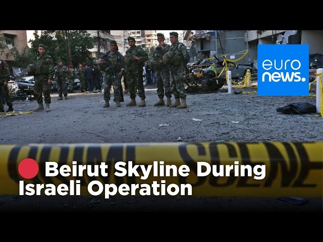 ⁣ LIVE - Beirut Skyline During Israeli Operation in South Lebanon | euronews 