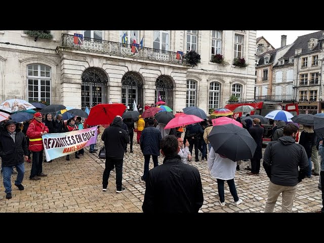 ⁣Grève nationale : la Haute-Marne manifeste et crie son mécontentement