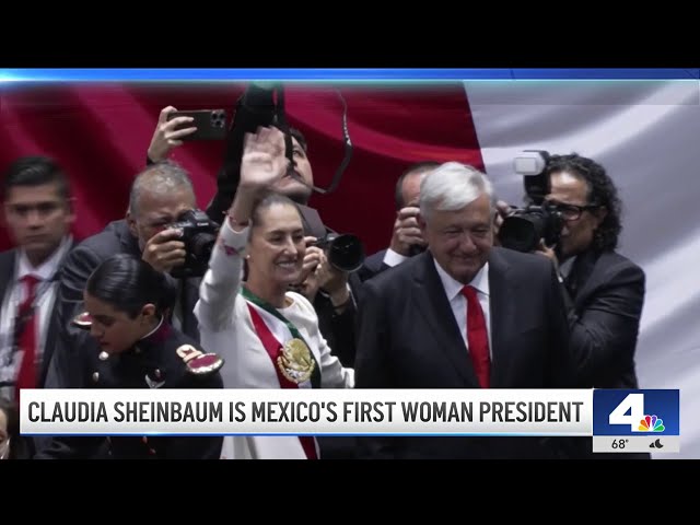 ⁣Claudia Sheinbaum takes office as Mexico's first woman president