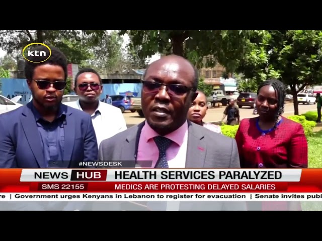 ⁣Health services paralyzed in Kiambu as medics protest delayed salaries