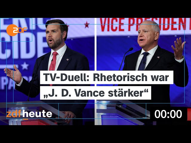 ⁣Erste Debatte der "Running mates" Vance und Walz: Showdown überraschend sachlich