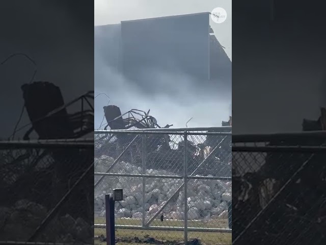 Video shows destruction, smoke still rising at BioLab facility | USA TODAY