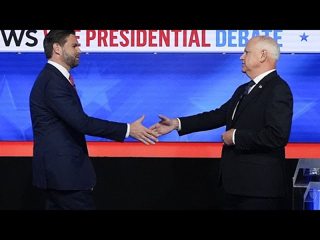 ⁣JD Vance and Tim Walz discuss climate change and Middle East escalation in vice presidential debate