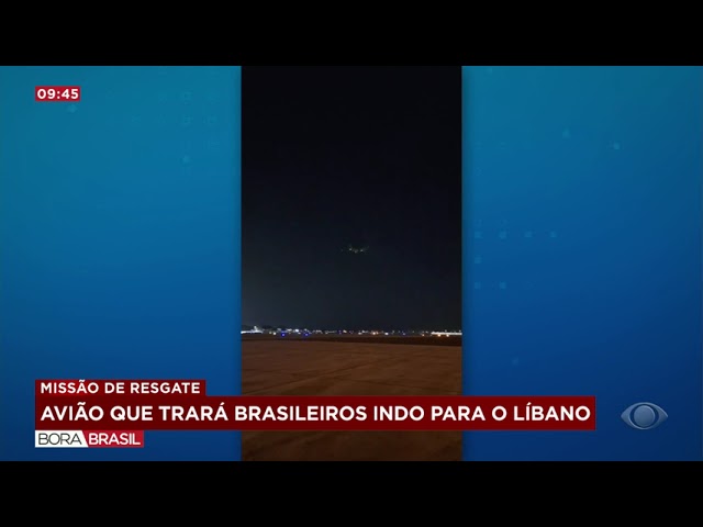 ⁣Avião da FAB decola do RJ para resgatar brasileiros no Líbano