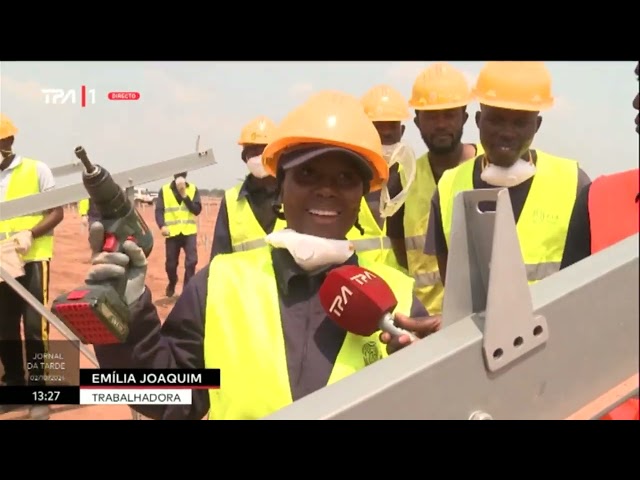 ⁣Central fotovoltaica de Cafunfo, Lunda-Norte Obras a 50% de execução física