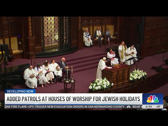 ⁣Added patrols at houses of worship for Jewish holidays