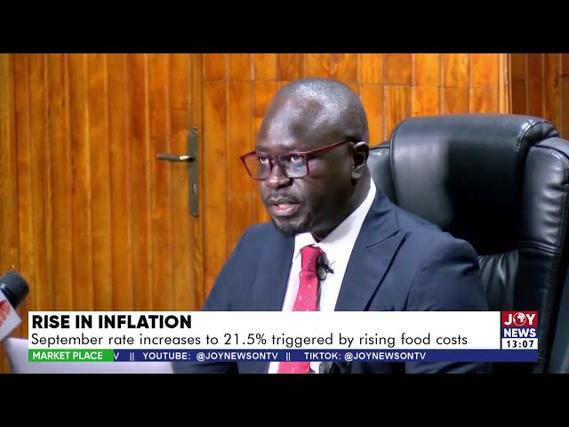 ⁣Rise in Inflation: September rate increases to 21.5% triggered by rising food costs