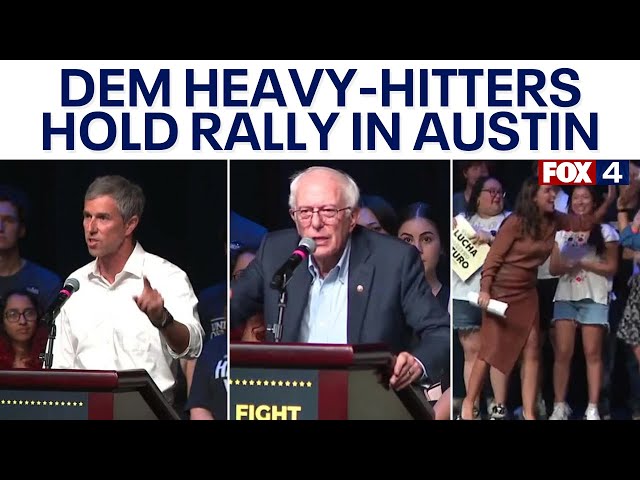 Dem leaders hold rally at UT Austin