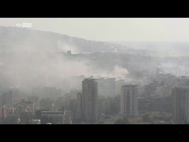 ⁣Libano, nuvole di fumo su Beirut dopo attacchi israeliani