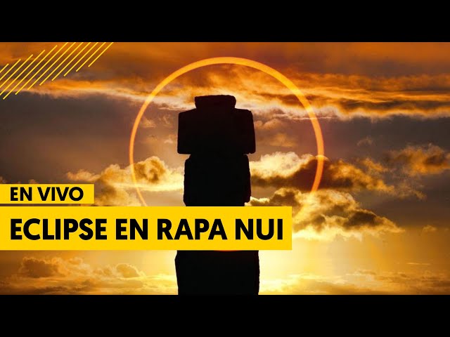 ⁣EN VIVO: Eclipse solar anular "Anillo de Fuego" desde Rapa Nui, Chile