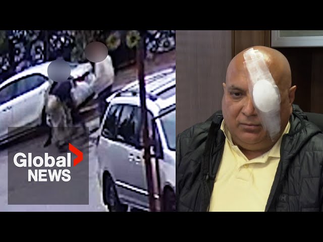 ⁣"I will not be silenced": Calgary radio host attack caught on CCTV