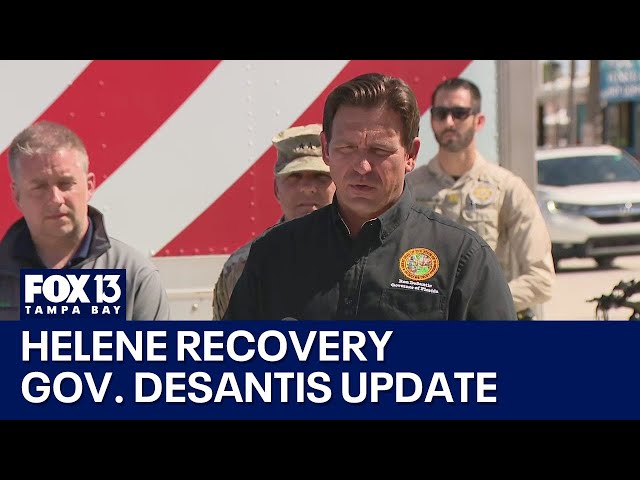 Gov. DeSantis gives Helene recovery update in Madeira Beach