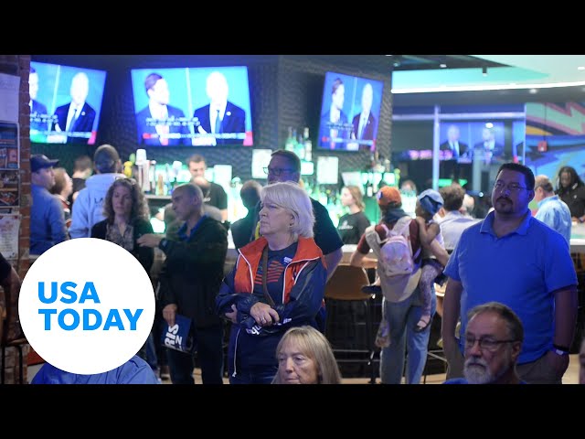 ⁣Voters in swing states react to VP debate with candidate loyalty | USA TODAY