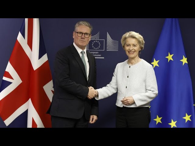 ⁣EU and UK agree to strengthen cooperation 'at pace' during Starmer's Brussels visit