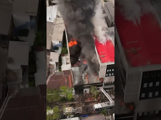 ⁣Impacto por nuevo incendio en el barrio Meiggs