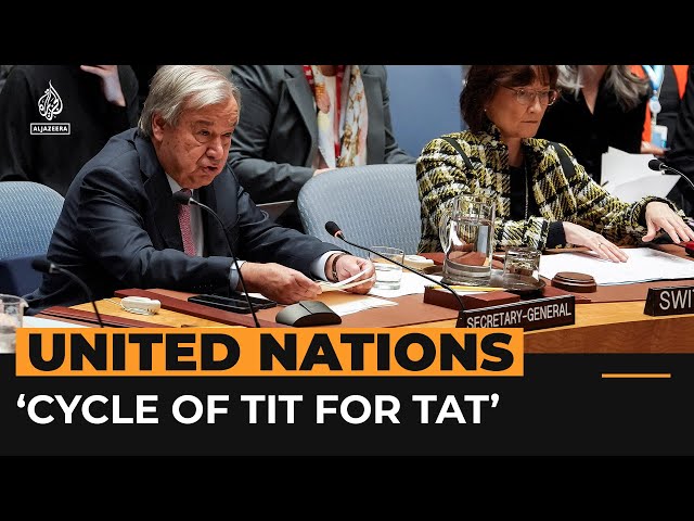 ⁣‘Deadly cycle of tit for tat must stop’ says Guterres | AJ #shorts