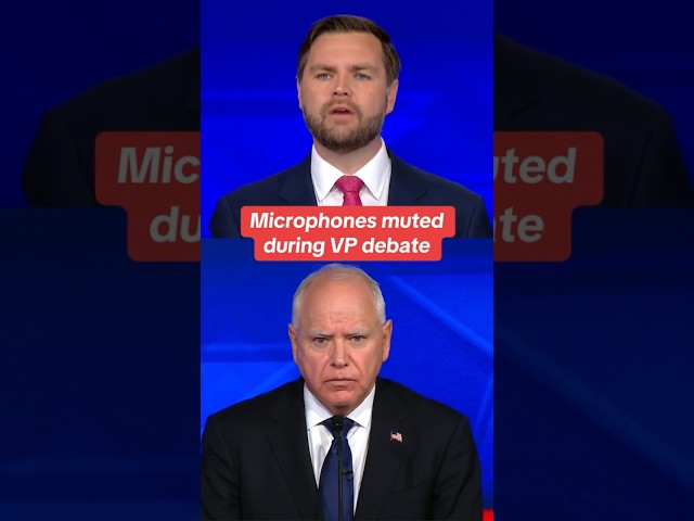 Microphones muted during VP debate #shorts