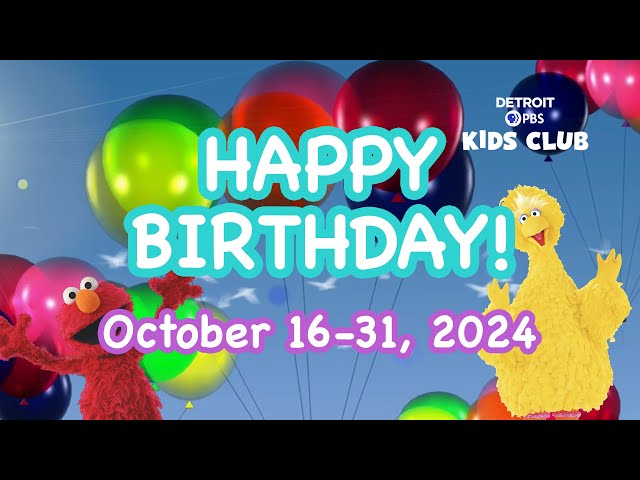 October 16-31, 2024 Birthday Buddies  PBS Kids