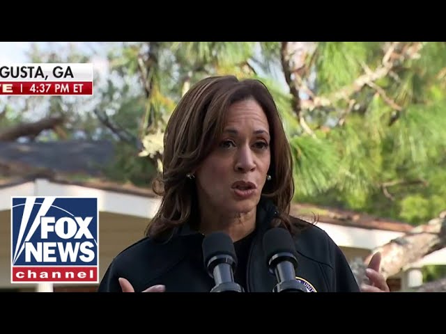 ⁣Kamala Harris visits Georgia in the aftermath of Hurricane Helene