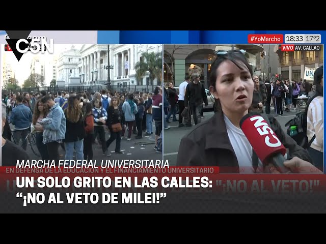 ⁣Una MULTITUD salió a las CALLES en DEFENSA de la UNIVERSIDAD PÚBLICA