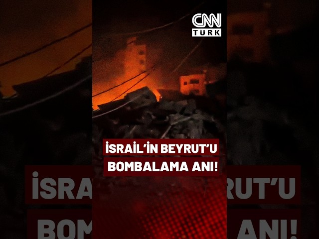 ⁣İsrail Savaş Uçakları Beyrut'u Bombalıyor! İsrail'in Bombalama Anları Kamerada