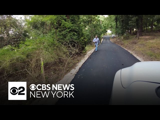 Emergency road built for Long Island community over 1 month after storm damage