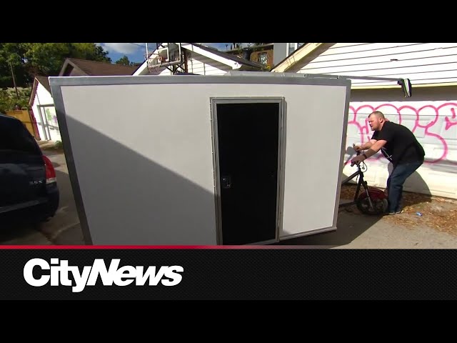 ⁣Local builder makes portable homes for people experiencing homelessness