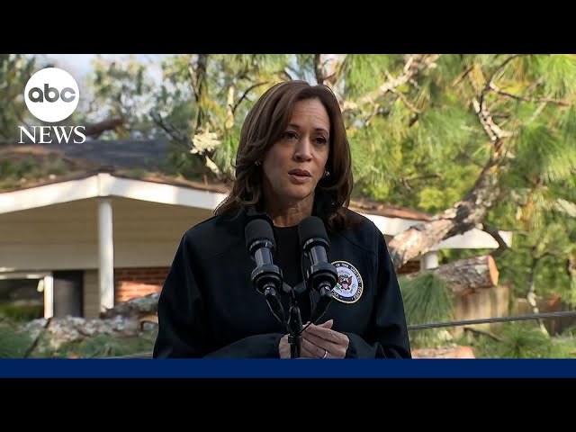 Kamala Harris says Helene caused 'real pain and trauma' in remarks during visit to Georgia