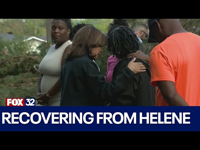 ⁣President Biden, Vice President Harris tour Hurricane Helene damage