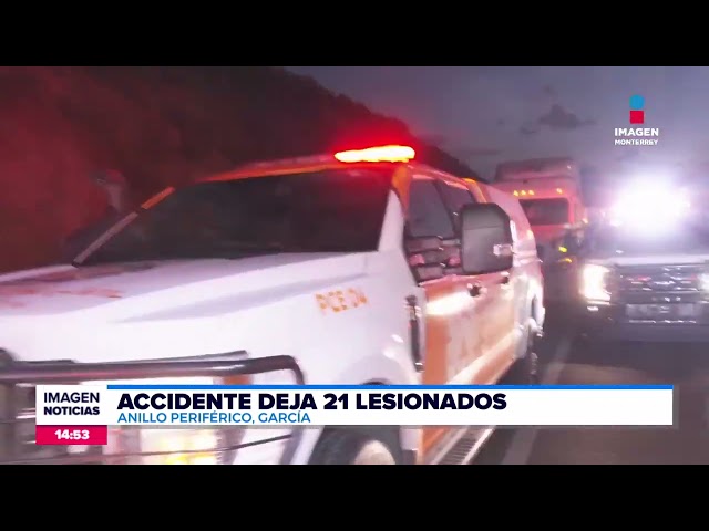 ⁣Accidente deja 21 lesionados en García, NL | Noticias MTY con Brenda Cavazos