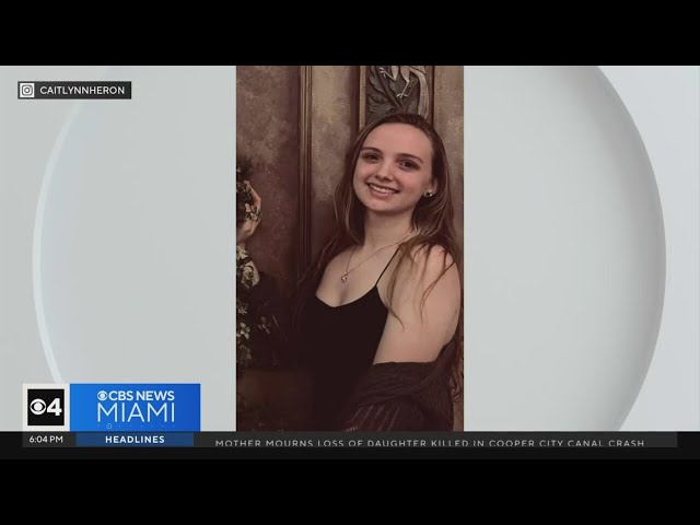 ⁣Mother mourns loss of daughter who died in Cooper City canal crash