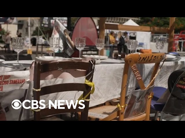 ⁣Israeli monument honors hostages as families celebrate Rosh Hashanah