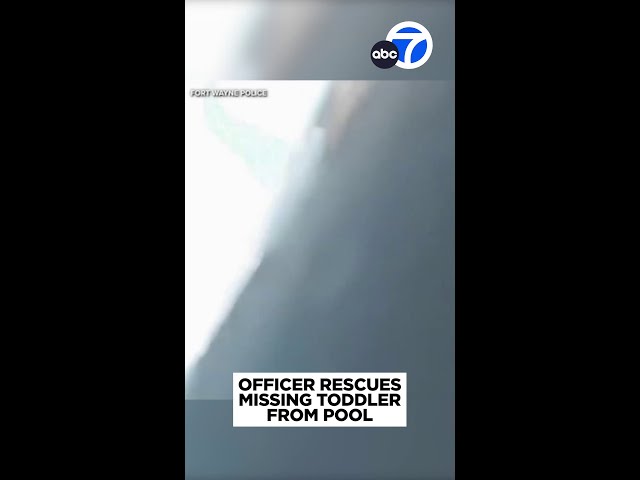 ⁣Officer rescues missing boy from neighbor's pool