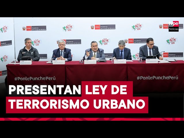 ⁣Poder Ejecutivo confirma presentación de ley sobre terrorismo urbano