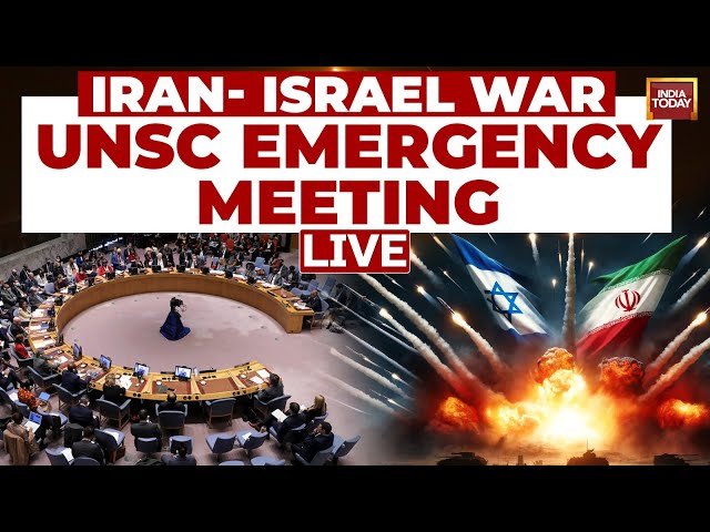 ⁣Israel Iran War LIVE | UN Security Meeting After Iran Attacks Israel | War News LIVE