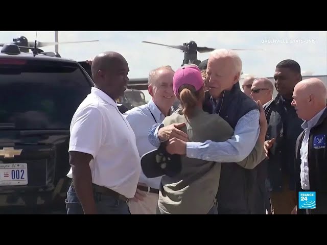 ⁣Ouragan Hélène : Joe Biden et Kamala Harris viennent constater les dégâts • FRANCE 24