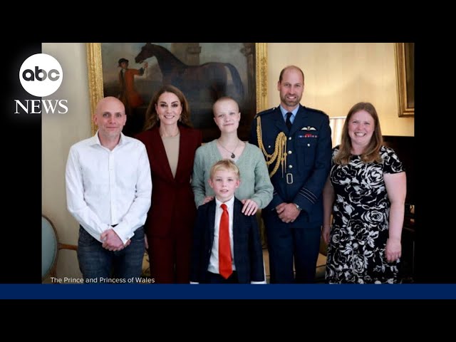 ⁣Kate Middleton hugs teen girl with cancer at Windsor Castle in England