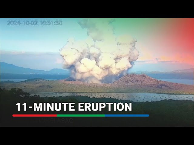 ⁣Time lapse: 11-minute eruption of Taal Volcano on September 2 | ABS-CBN News