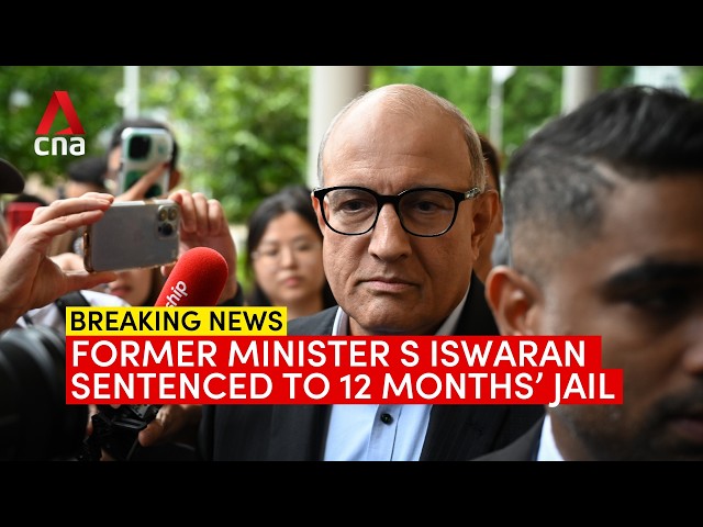 ⁣Singapore former minister S Iswaran sentenced to 12 months' jail