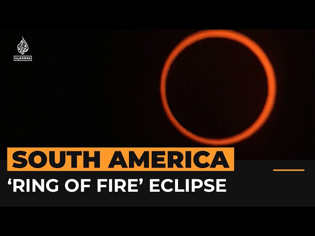 ⁣South America gets ‘ring of fire’ solar eclipse | AJ #shorts