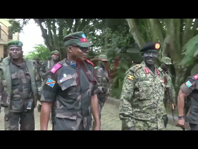 ⁣UPDF and DRC commanders hold review meeting on Operation SHUJJA