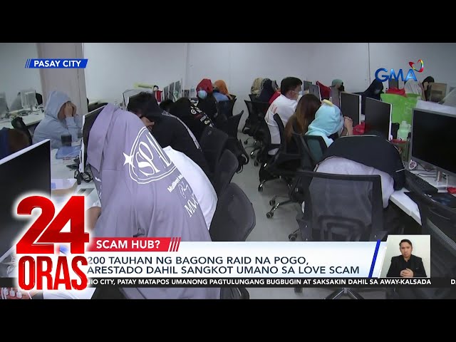 ⁣200 tauhan ng bagong raid na POGO, arestado dahil sangkot umano sa love scam | 24 Oras