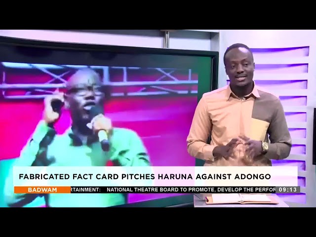 ⁣Fabricated fact card pitches haruna against adongo -  Mpensenpensenmu on Adom TV (03-10-24)