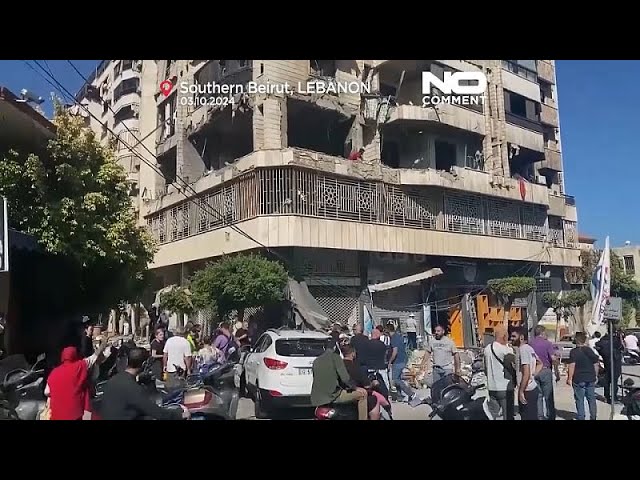 ⁣NO COMMENT: Desde un barrio de Hezbolá en el sur de Beirut bombardeado por Israel