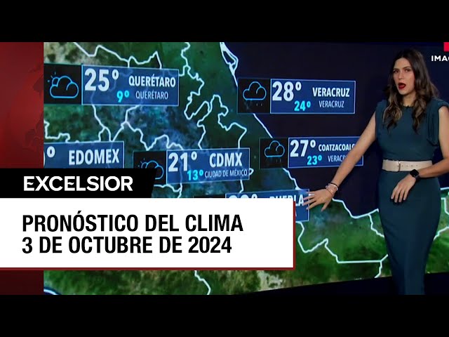 ⁣Clima para hoy 3 de octubre de 2024