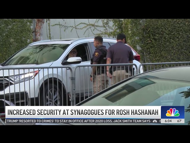 ⁣Security stepped up at SoCal synagogues